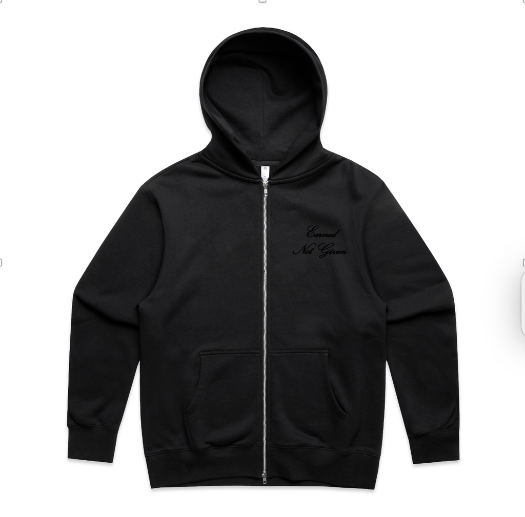 UBX EARNED Zip Hoodie - Black