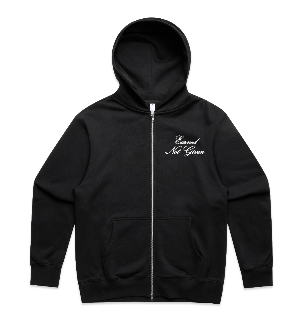 UBX EARNED Zip Hoodie - White